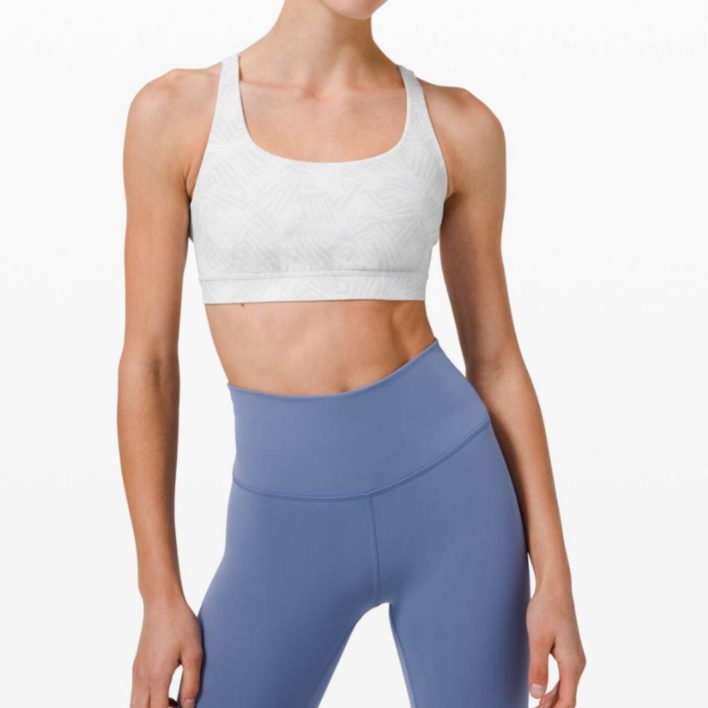 Lululemon Energy Bra Medium Support Size 6 White